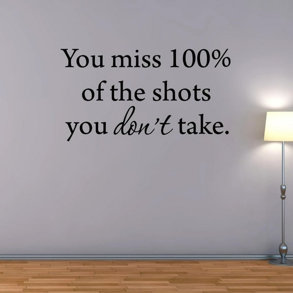 VWAQ You Miss 100% of the Shots You Don't Take Hockey Wall Decal