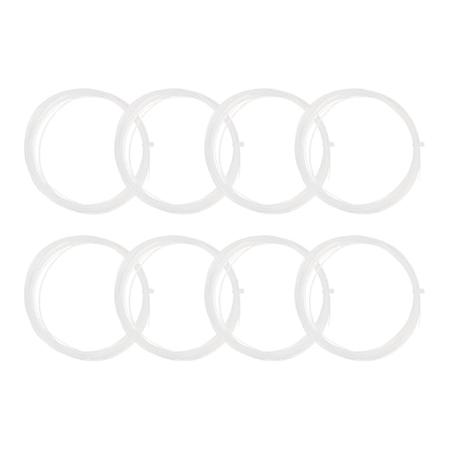 Uxcell 10M 0.75mm High Elastic Nylon Badminton Racket String Racquet Line, White 8 Pack