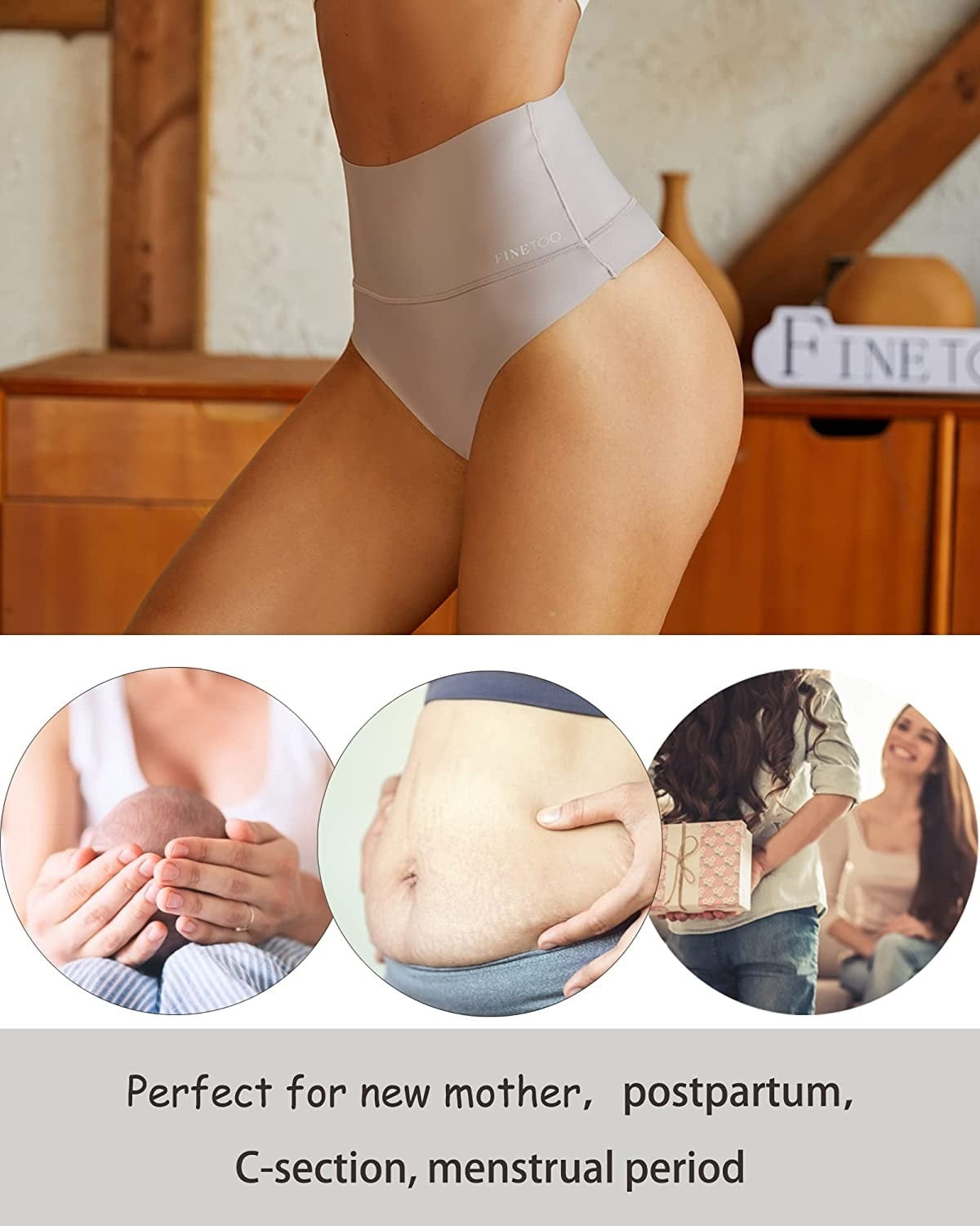 Bodily All-In Panty for Postpartum & C-Section Underwear Clay / Small