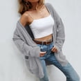 thumbnail image 7 of Fall Sweater for Women 2022 Open Front Knit Cardigan Lightweight Fuzzy Sweater Lantern Long Sleeve Fluffy Coat Outwear Women Sweaters Clearance Cheap, 7 of 7