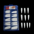 thumbnail image 5 of UDIYO 100Pcs Natural/White/Transparent Full Cover Pointed Oval False Nail Art Tips, 5 of 7