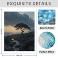 thumbnail image 3 of Diamond Art Kit for Adults, Sunset Coastal Tree Scene Diamond Painting for Adults Beginners, 5D DIY Diamond Art Painting Kits, Colorful Diamond Painting Craft for Home Decor 12x16 Frameless, 3 of 7