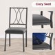 thumbnail image 3 of ChaoLink Juego de mesa y sillas para cocina y comedor para 5 personas, mesa y 4 sillas de metal y madera, color marrón rústico, 3 of 8