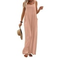 thumbnail image 2 of FAFWYP Women's Casual Loose Overalls Jumpsuits One Piece Sleeveless Wide Leg Long Pant Rompers with Pockets, 2 of 8