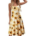 thumbnail image 2 of LYXSSBYX Women Strapless Dress Sexy Tube Strapless Floral Printing Sleeveless Tight Skirt Dress, 2 of 5