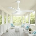 thumbnail image 3 of 48 Inch Indoor Wood Ceiling Fan With Light 3 Solid Wood Blades Remote Control Reversible DC Motor For Living Room, 3 of 8