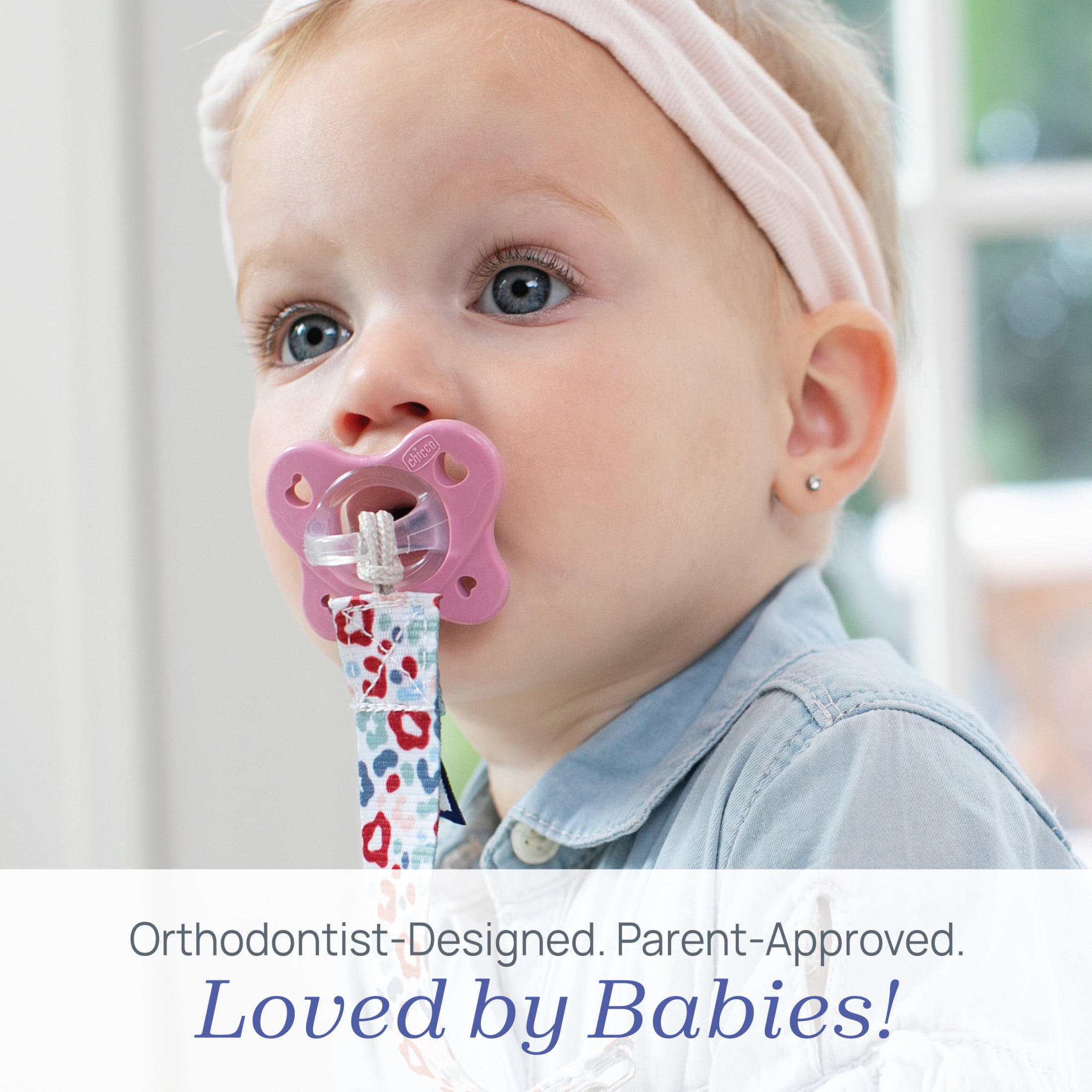Chicco PhysioForma Dual Soft Pacifier Grey/Dusty Rose 6-16m 2pk, New