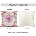 thumbnail image 2 of Pink Antique Persian Throw Pillow Cover Linen Set of 2 Decorative Vintage Throw Pillowcases Cushion Case for Home Decor Living Room Bed Couch Sofa Car Outdoor 20"x20", 2 of 6