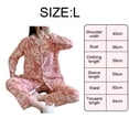 thumbnail image 3 of Conjunto de pijama para mujer, ropa de dormir de 2 piezas, ropa de dormir, manga larga, con botones, 3 of 5