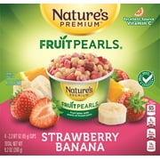 Nature's Premium Fruit Pearls, Frozen Fruit Snack, Strawberry Banana, 2.3 oz, Multipack 4 Count