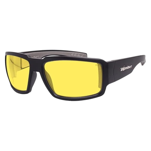 Safety Glasses with Yellow Lens for Men Women, z87 Safety Compliant, Matte Black Frame with Non-Slip Gray Foam Lining, Safety Glasses for Outdoor,Shooting Glasses, Safety Glasses