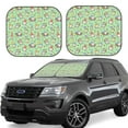 thumbnail image 2 of Bingfone Spring Gnomes Windshield Sun Shade 2-Piece Foldable Car Front Window Sunshade for Most Sedans SUV Truck-Large, 2 of 7