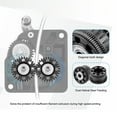 thumbnail image 3 of Metal Extruder Gears, Sturdy Rustproof 2PCS Extruder Gear Kit Lightweight  for PLA PETG ABS Printing, 3 of 7