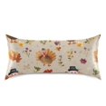 thumbnail image 3 of Adorable Cartoon Turkeys in Floral Field Satin Pillowcase Envelope Design Pillow Covers 1 Pack King Size 20" x 40", 3 of 9