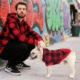 thumbnail image 3 of Sudadera con capucha KOOLTAIL, forro polar cálido a cuadros con orificio para correa, 3 of 8