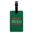 thumbnail image 1 of I Love My Irish Husband Rectangle Leather Luggage Card Suitcase Carry-On ID Tag, 1 of 7