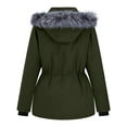 thumbnail image 2 of wantdo Plus Size Winter Parka Windproof Puffer Coat with Faux Fur Lined Hood Army Green 5X, 2 of 8