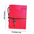 thumbnail image 3 of CQCYD Vintage Leather Journal Notebook, 5.5x4.1 Inch Bound Diary, 320 Lined Pages, Handmade Refillable Notepad, Travel Sketchbook for Writing Drawing and Planner, 3 of 6