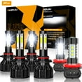 thumbnail image 1 of Compatible for Honda Civic 06-15 LED Headlight Bulbs Kit Hi/Lo Beam & Fog Light White 6-Pack, 1 of 13