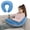 Grey/Blue, variant on C-shaped Support Pillow Grey/Blue For Lap Support Gaming Reading Crocheting