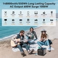 thumbnail image 3 of 600 Watts Portable Power Station, GOFORT 550Wh Solar Generator, Portable Generator, 3 of 7