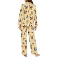 thumbnail image 6 of DISNIMO Women's 2 Piece Pajama Set Rooster Sunflower Printed Long Sleeve Sleepwear Soft Comfy Pj Ladies Lounge Sets Button Down Nightwear with Long Pants, XL, 6 of 7