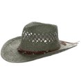 thumbnail image 5 of Panama Jack Drifter Sun Hat - Toyo Straw, 3 1/4" Shapeable Brim (Olive), 5 of 9