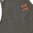 thumbnail image 3 of Delantales Chef Apron AFUN de lona para hombre y mujer, color gris y verde, 3 of 6