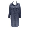 thumbnail image 3 of Women's Fashion Comfortable Loose Solid Color Shirt Collar Casual Long Dress Dressy Casual Dresses A Dress Women Summer Outfits for Women Dresses Dress Summer Womens Dresses Summer Long Cute Dresses, 3 of 3