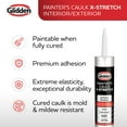 thumbnail image 4 of (2 pack) Glidden 10.1 fl oz X-Stretch Painter’s Multi-Purpose Interior/Exterior Caulk Clear, 4 of 10
