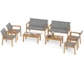 thumbnail image 1 of Gymax 8 Pieces Patio Furniture Set PE Rattan Patio Bistro Set w/ Loveseat, 1 of 10
