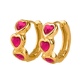 thumbnail image 1 of Aretes Mujer Oro 14k tipo Arracadas con Corazones, LuckyLy Acero Inoxidable con Baño Oro 14k y Cristal – Joyería para Mujer Ideal como Regalos para Mujer San Valentín y Cumpleaños, Modelo Vale rosa, 1 of 5
