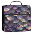 thumbnail image 2 of ALAZA Zipper Binder Scales Purple 3 Ring Trapper Keeper File Folder Organizer Bag, 2 of 8