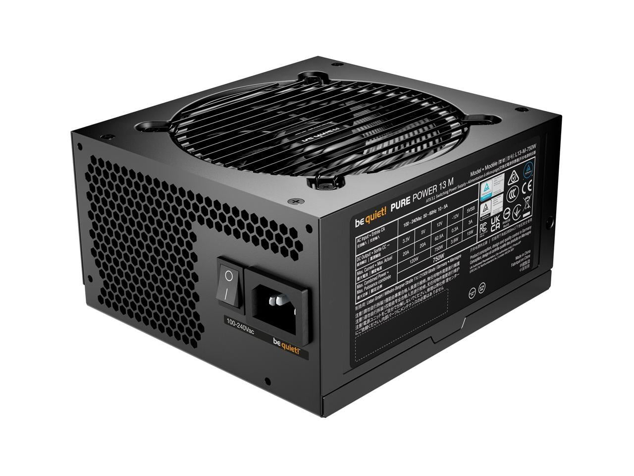 be quiet BP026US 750 W temperature-controlled quality fan 80 PLUS GOLD Certified Active PFC Power Supply