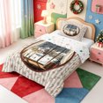 thumbnail image 2 of Manfei Christmas Bright Snowman Twin Comforter Sets,Country Gift Bedding Set,Xmas Reversible,2-Piece,1 Comforter and 1 Pillowcase, 2 of 7