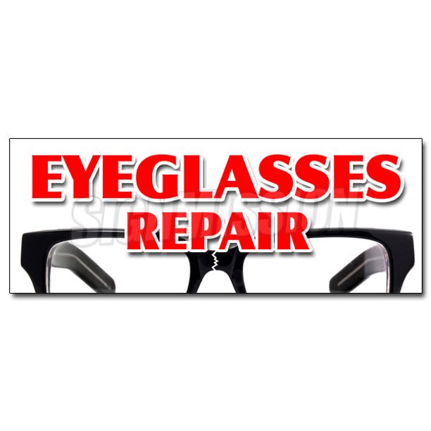 EYEGLASS REPAIR DECAL sticker optometrist eye exam dr doctor