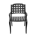 thumbnail image 6 of Outdoor Aluminum 9pc Large Black Oval Patio Dining Set Eight Chairs, 6 of 7