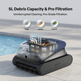 thumbnail image 6 of Beatbot Sora 10 Cordless Pool Vacuum Robot for Inground & Above Ground Pools, 6800 GPH Suction, Floor/Wall/Waterline/Shallow Area Cleaning, Waterline Parking, 300 Mins Runtime, Midnight Blue, 6 of 8