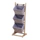 thumbnail image 2 of Cesta de almacenamiento de madera, estante de piso, organizador multiusos, estante de madera con marco para libros Estilo a, 2 of 9