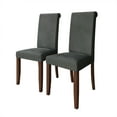 thumbnail image 2 of Castle Place Simple Sophisticated Velvet Upholstered Dining Chairs, Light Grey, Set of 2, 2 of 9