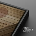 thumbnail image 5 of IDEA4WALL Framed Canvas Print Wall Art Set of 3 Western Sun Shines Over Snowy Mountain Forest Pattern Wall Decor Geometric Landscape Retro Prints Nature Minimal Artwork - 16"x24"x3 Black, 5 of 5