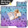 thumbnail image 4 of Colorful Butterfly Flower Pattern Teens Toddler Nap Mat with Pillow, Sleeping Mat Bag for Preschool Daycare 51"x22", 4 of 6
