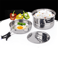 thumbnail image 2 of 3Pcs Set Camping Picnic Pot Stainless Steel Cookware Picnic Pan Set, 2 of 6