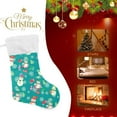 thumbnail image 4 of Coolnut Christmas Stocking Personalized Christmas Snowman Large Candy Stocking Hanging Gift Xmas Stockings Decoration 2PCS for Family Holiday Party Ornaments Decor Fireplace, 4 of 7
