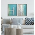 thumbnail image 6 of Kate and Laurel Blake Monterosso Framed Printed Glass Wall Art by Rachel Dowd, 18x24 Gray, Chic Coastal Art for Wall, 6 of 7