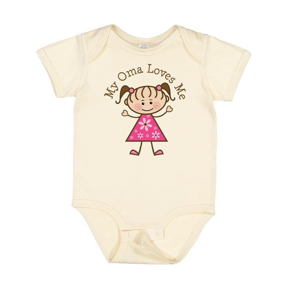 Inktastic My Oma Loves Me Granddaughter Girls Baby Bodysuit