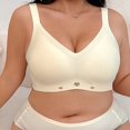 thumbnail image 2 of Riforla Plus Size Seamless Jelly Bra Wireless Comfortable Support for Large Bust Women Bras Beige XL, 2 of 9