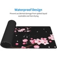 thumbnail image 5 of Pink Cherry Blossom Japanese Anime XL Gaming Mousepad 31.5x11.8in Black Extended Desk Pad Stitched Edges Rubber Keyboard Mat Perfect for Office Desktop, 5 of 6