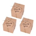 thumbnail image 4 of Caja de papel Kraft para dulces con forma de Mini almohada, Cajas de Regalo de boda con cinta y etiquetas de agradecimiento para suministros para fiesta en casa, 10 Uds., 4 of 5