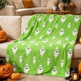 thumbnail image 6 of LEFXSMR Halloween Blanket Flannel Ghost Gnome Pumpkin Decor Holiday Fall Throw Blanket for Couch Bed Halloween Decorations, 27.56*39.37", 6 of 8